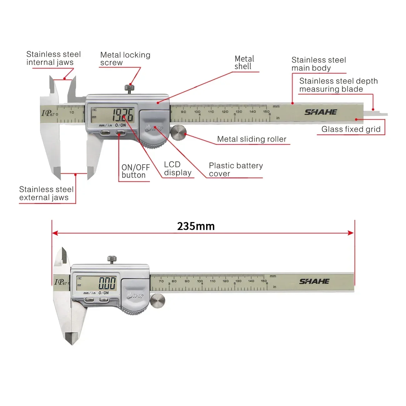 150 mm IP67 Waterproof Digital - Digital Caliper 150Mm Stainless Steel review and price